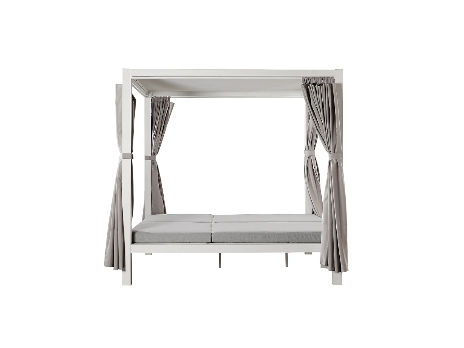 Lit de jardin 2 places gris CORDOUE