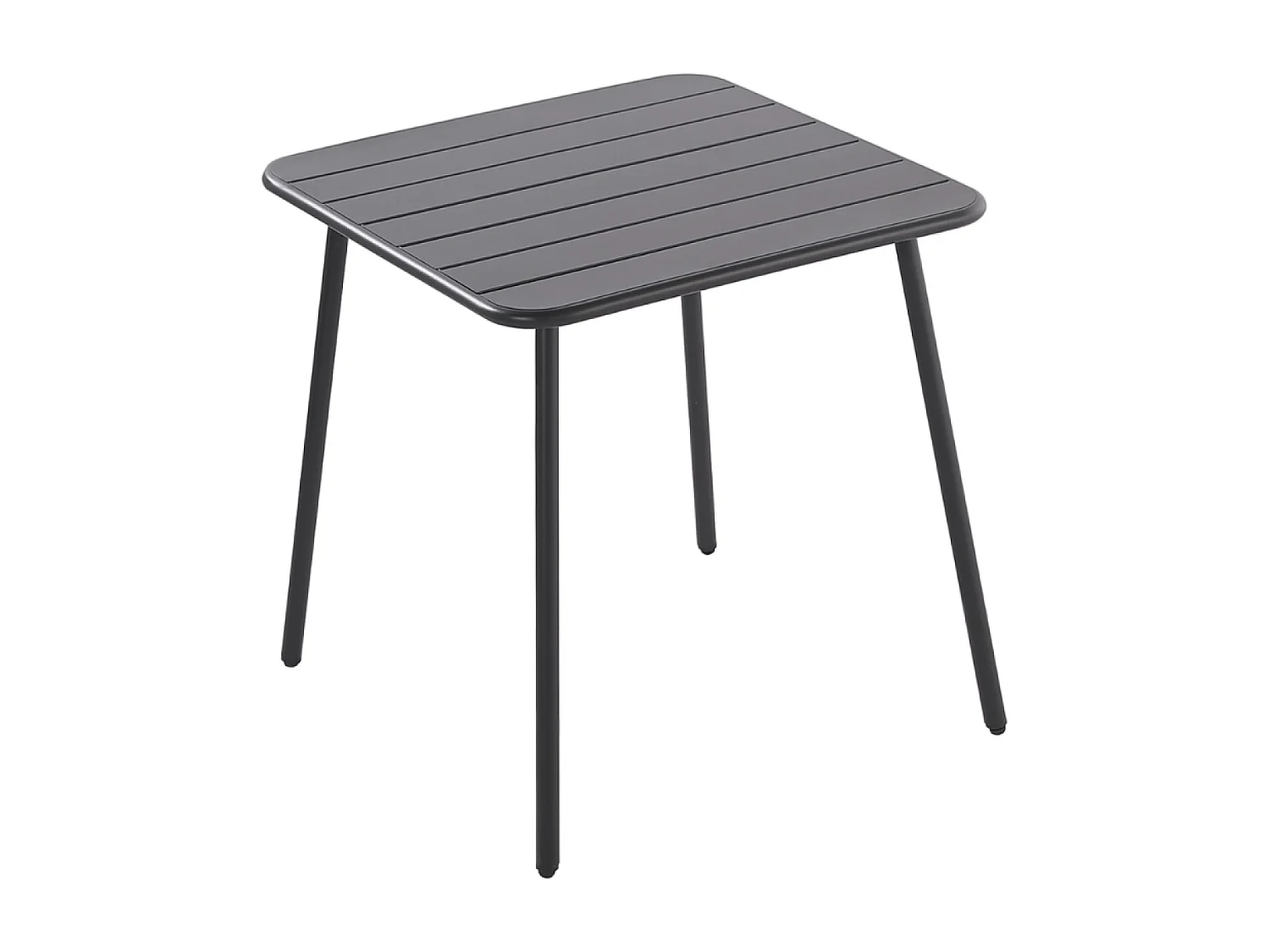 Ensemble table + chaises gris foncé 4 places BERGAME