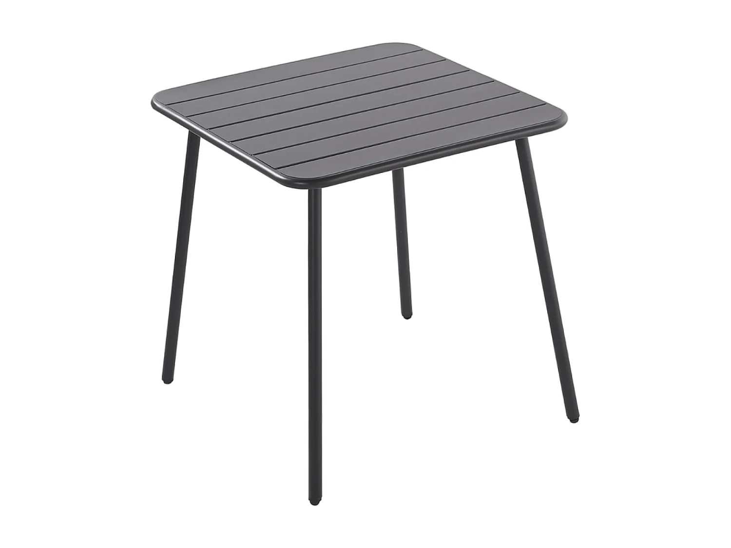 Ensemble table + chaises gris foncé 4 places BERGAME