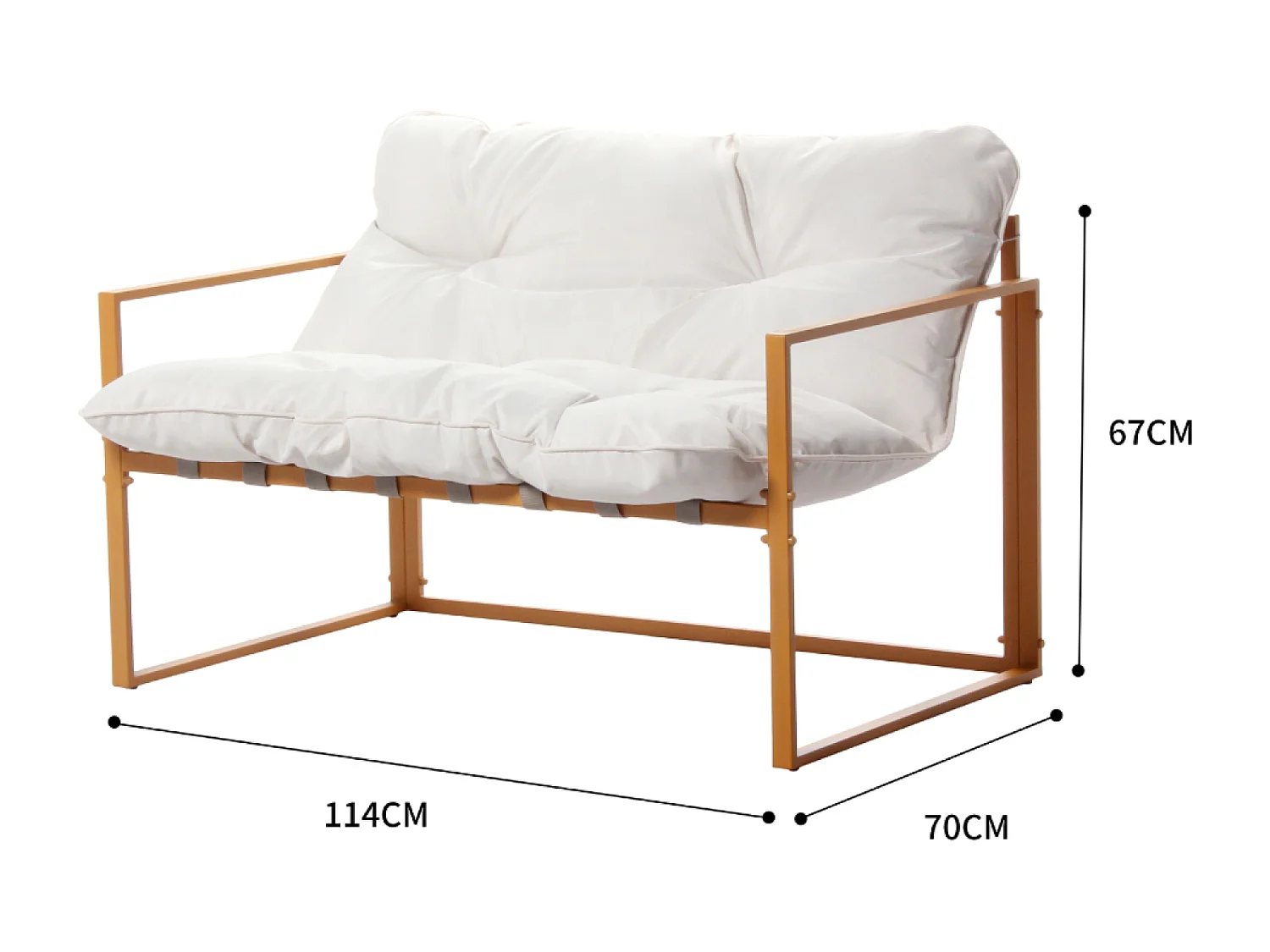 Tuinset Rabat met houteffect en beige kussens