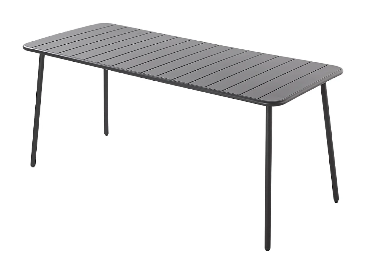 Ensemble table et chaises 6 personnes gris foncé BERGAME