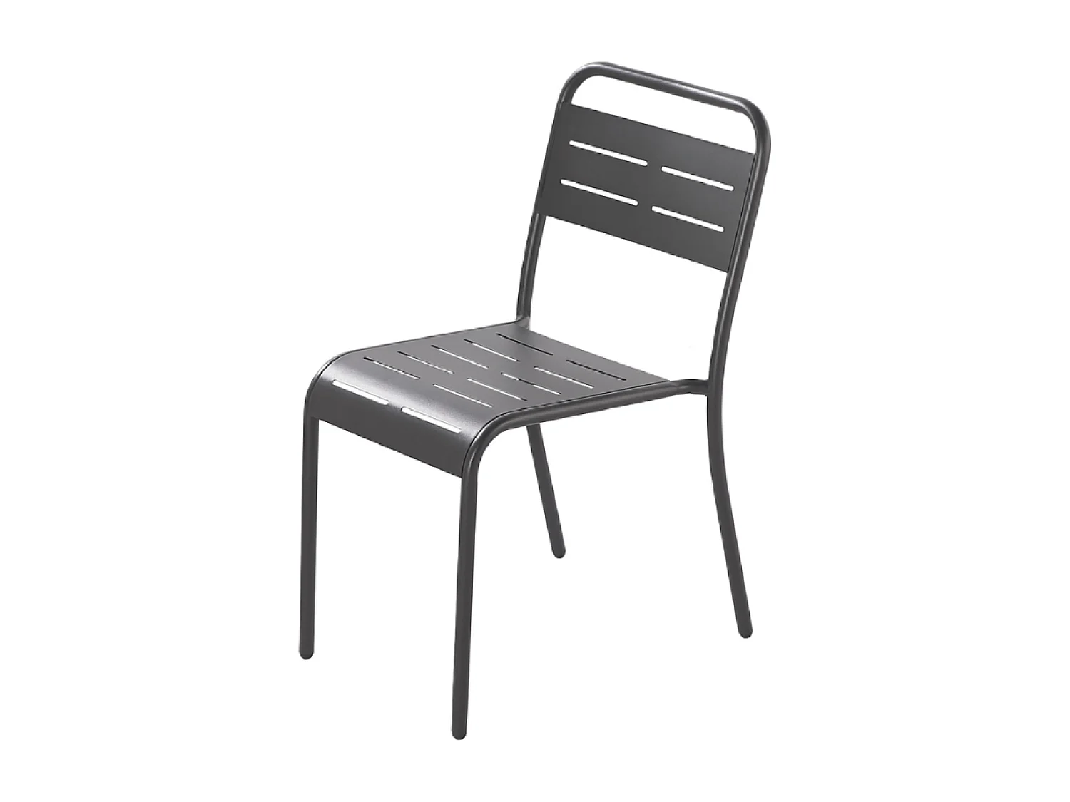 Ensemble table et chaises 6 personnes gris foncé BERGAME