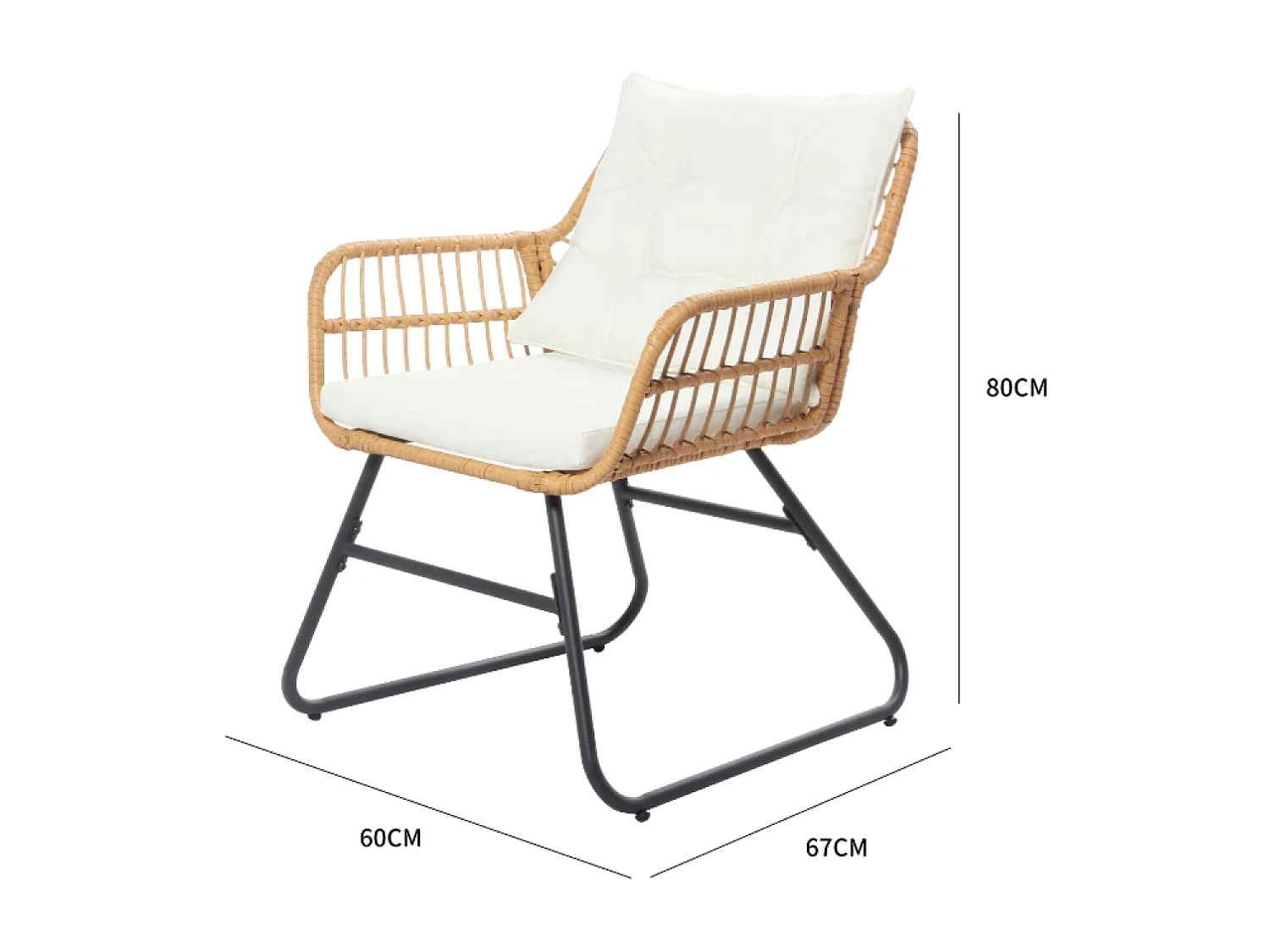 Gartenmöbel-Set mit 4 Sitzplätzen in Rattanoptik GRENADE