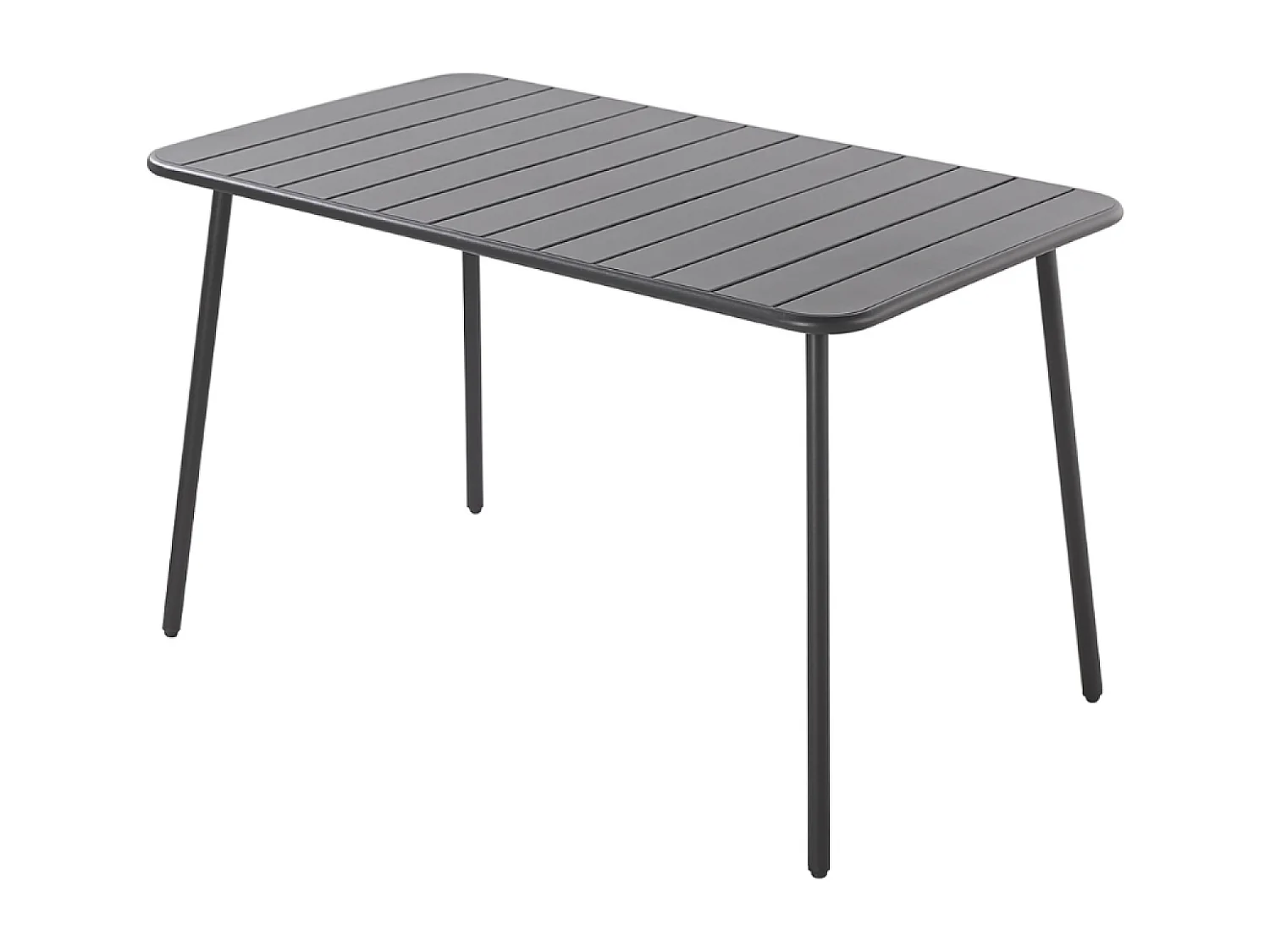 Ensemble table et chaises gris foncé 4-6 places BERGAME
