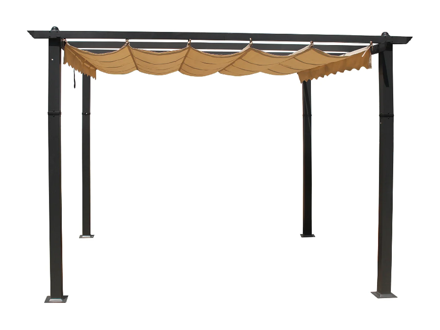 Pergola in alluminio 3x3m Grigio tortora Gazebo