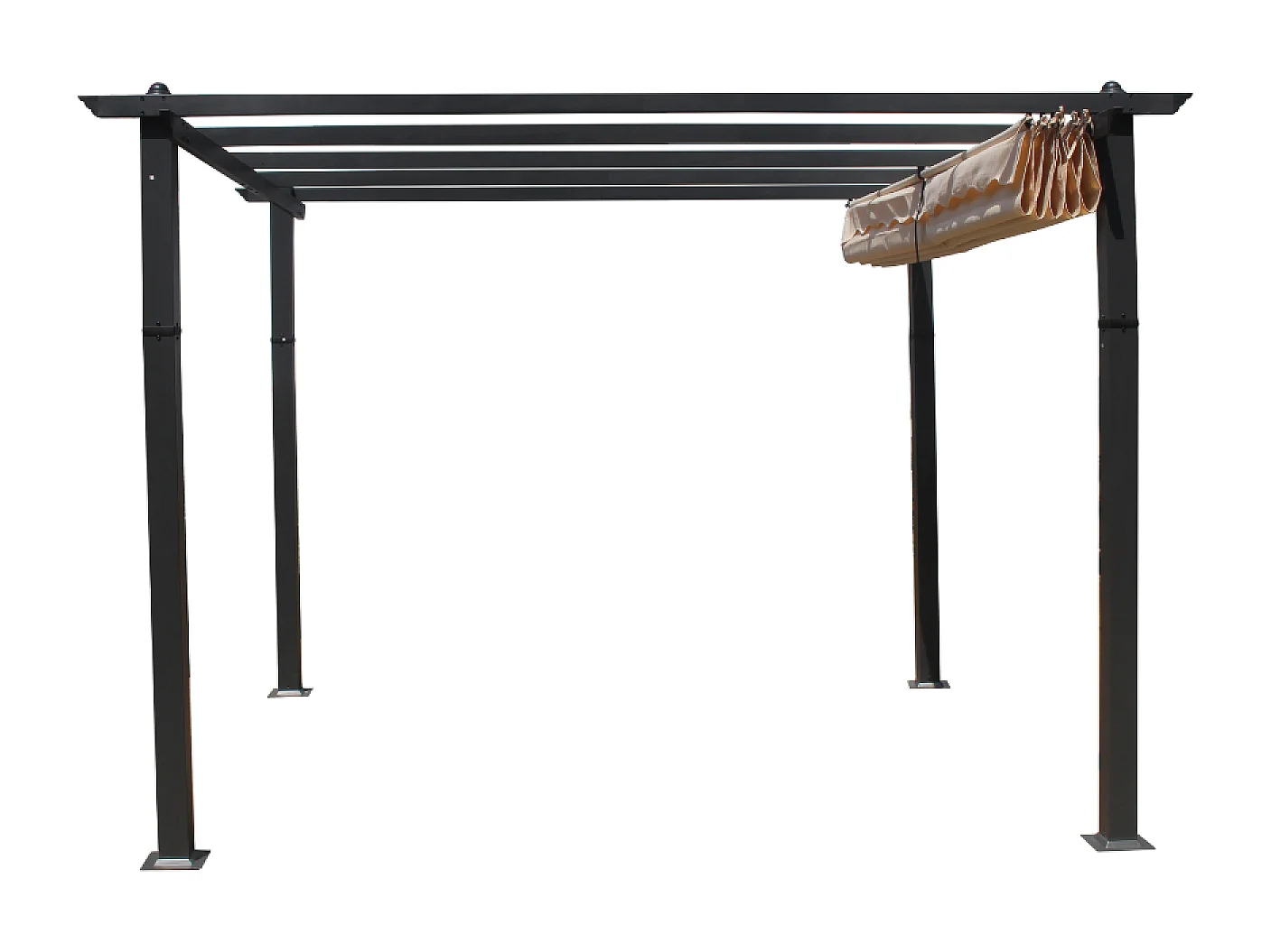Pergola in alluminio 3x3m Grigio tortora Gazebo