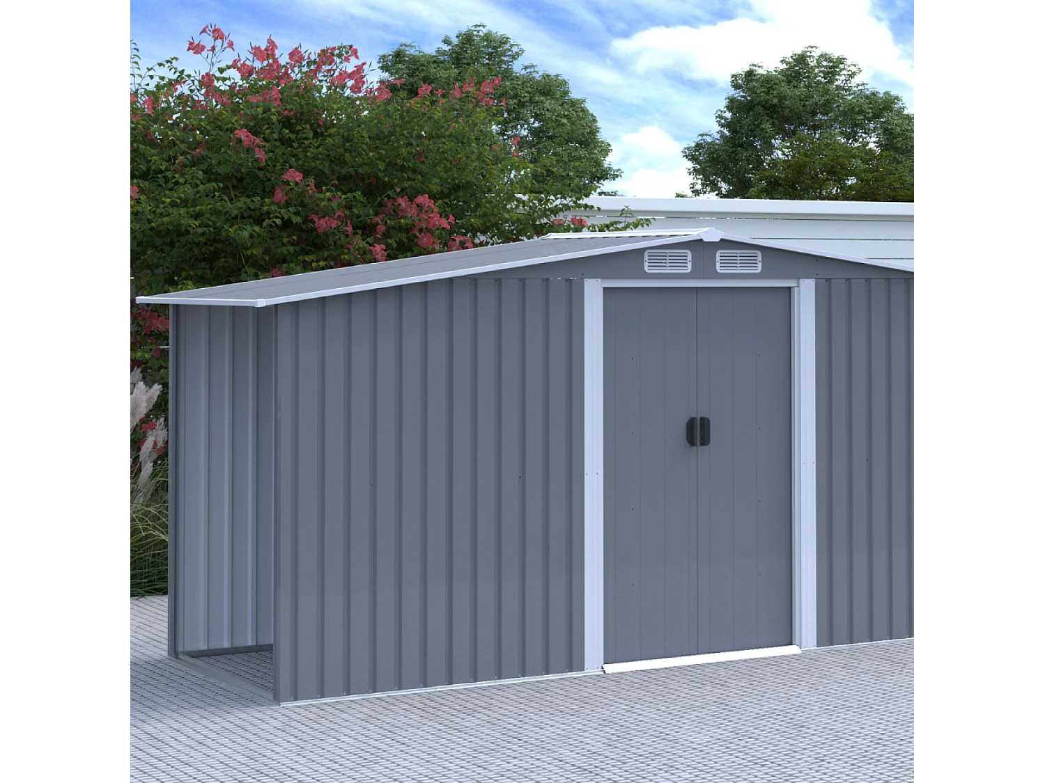 VOSGES Tuinhuisje van 4,38m2 met houtopslagplaats