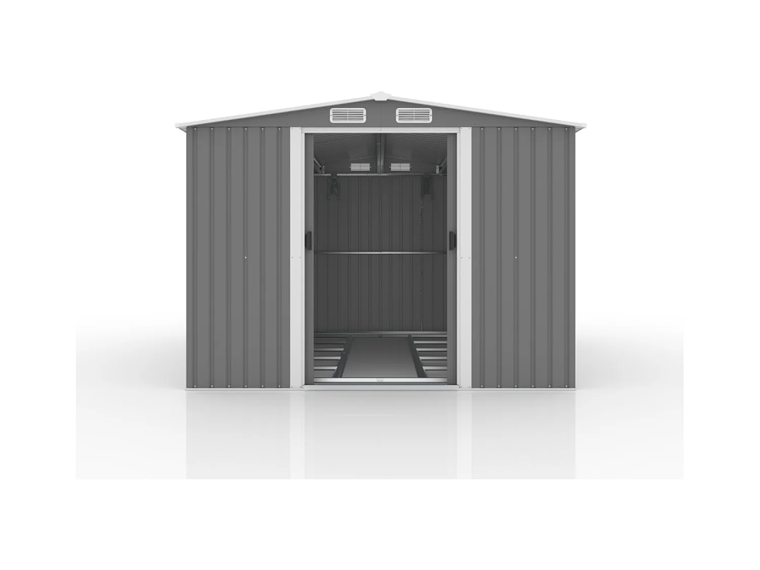 Abri de jardin en metal 8.08m2 Gris JURA