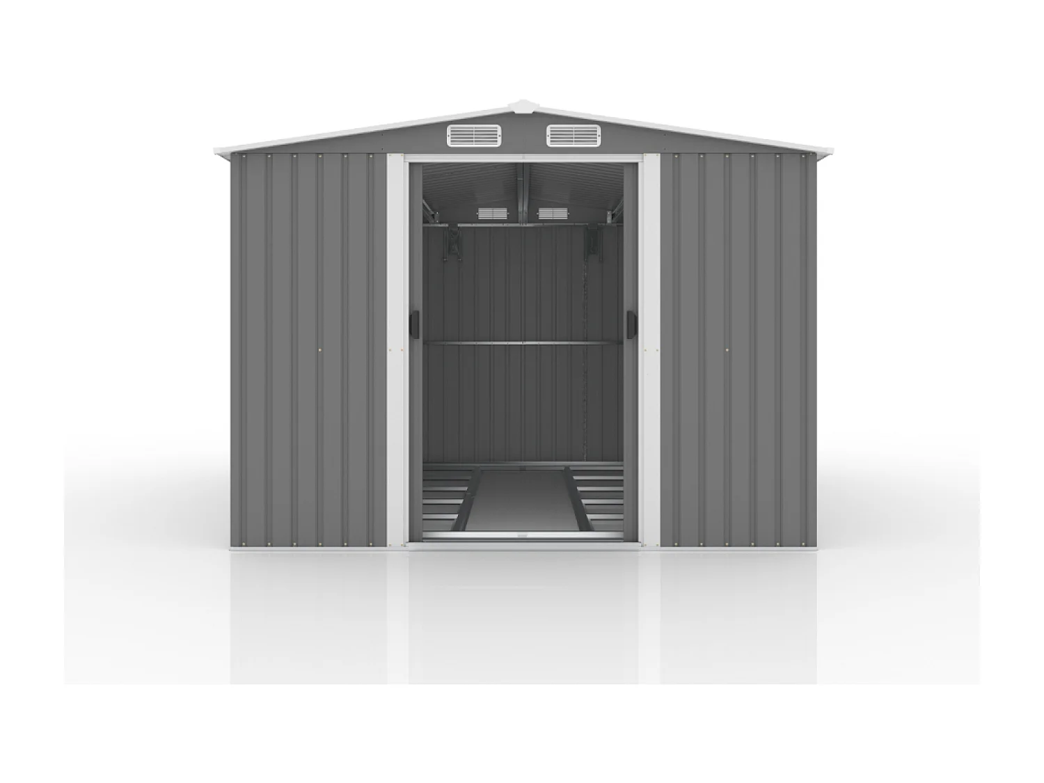 Abri de jardin en metal 8.08m2 Gris JURA