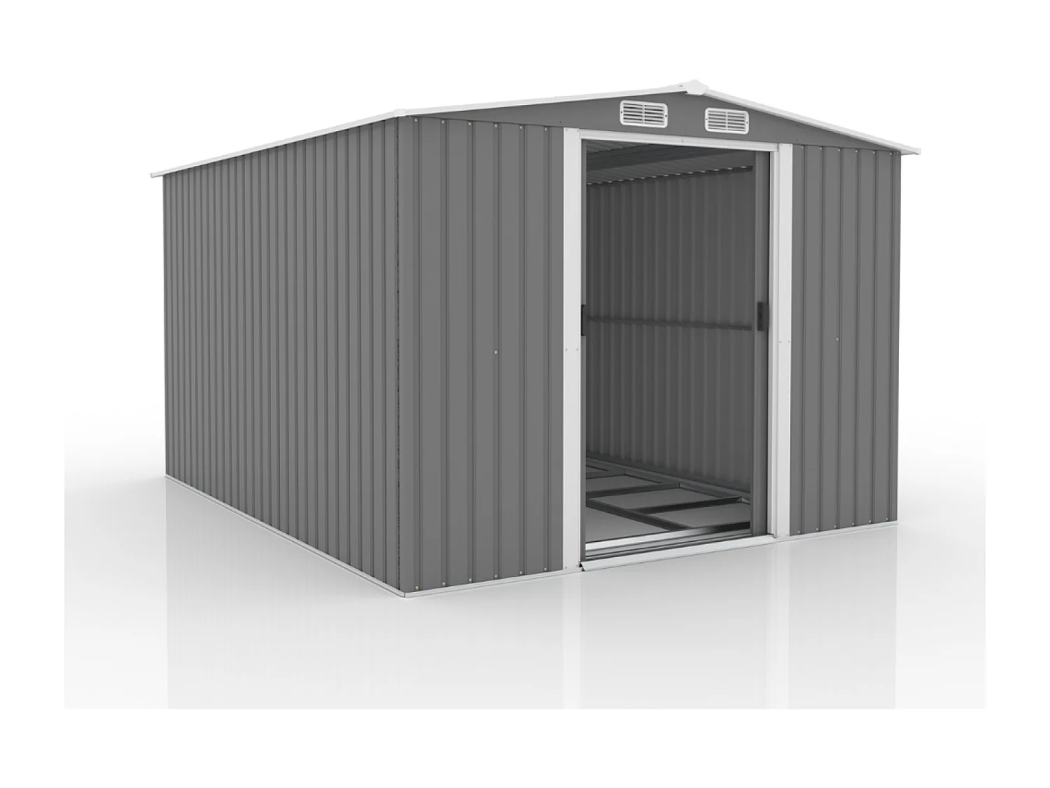 Abri de jardin en metal 8.08m2 Gris JURA