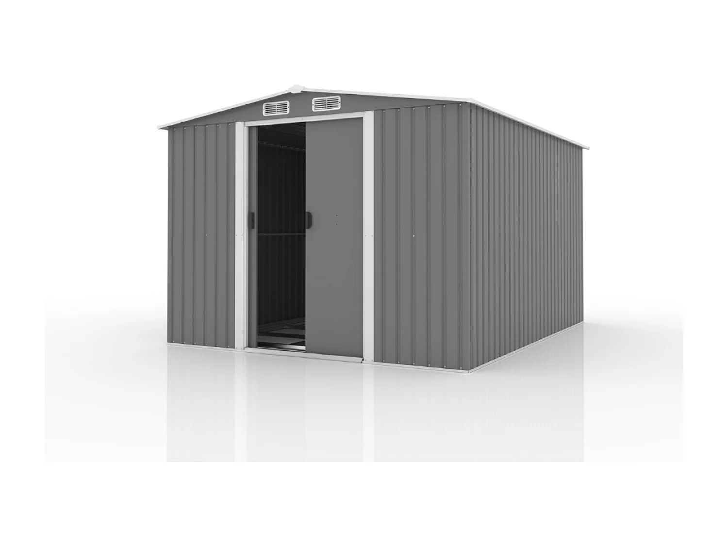 Abri de jardin en metal 8.08m2 Gris JURA