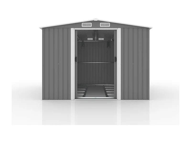Abri de jardin en metal 8.08m2 Gris JURA