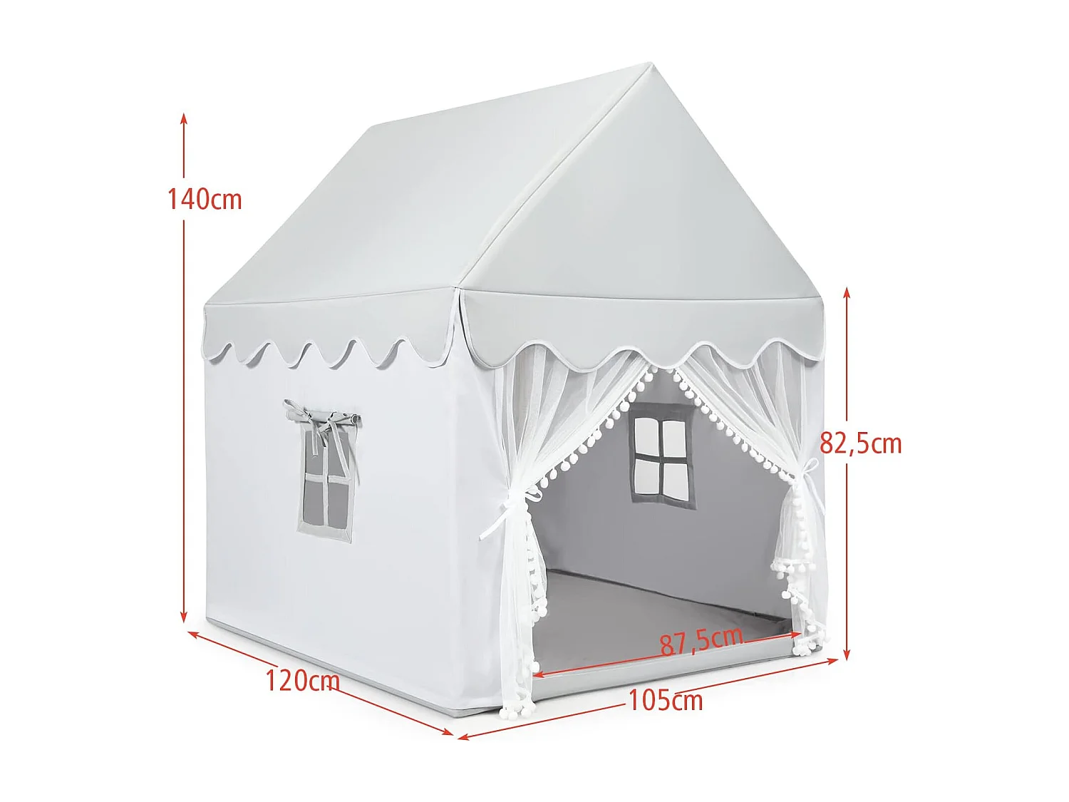 Tente de jeux pour enfants, cabane de style princesse en coton