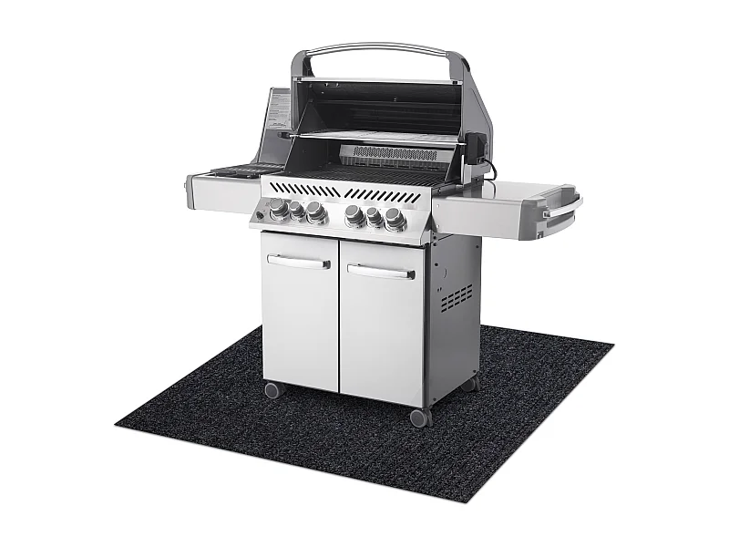 Grillschutzmatte GIN 2057 für die Terrasse, Outdoor - Anthrazit 100x180 cm