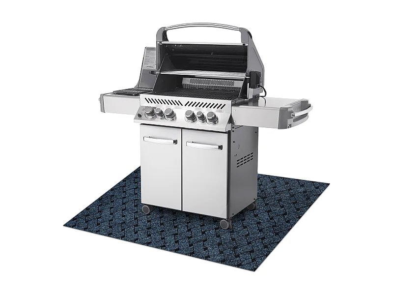 Tapete protetor para grelha VECTRA 800 para terraço, exterior - azul 100x150 cm