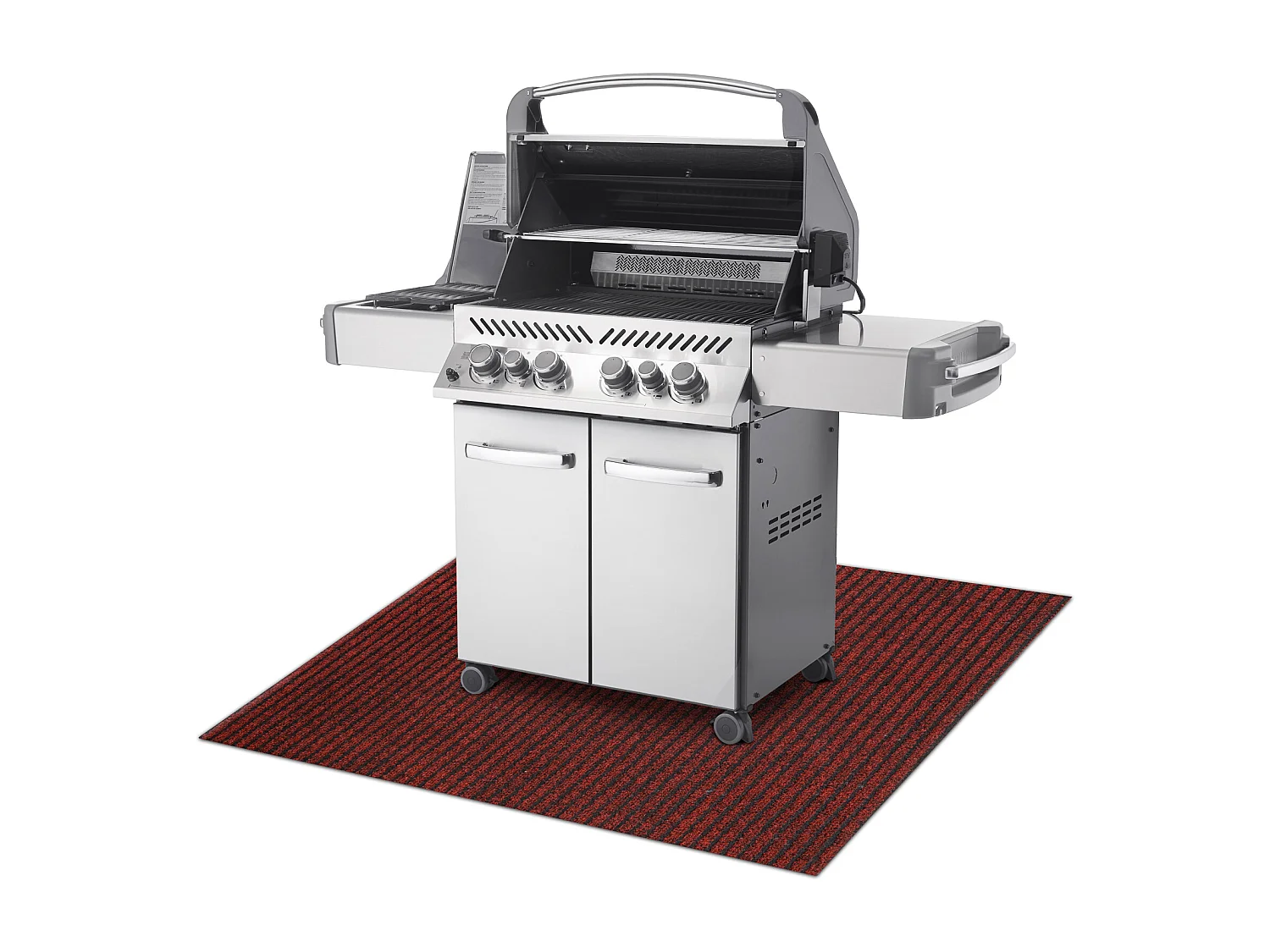 Grillschutzmatte GIN 3086 für die Terrasse, draussen - rot 100x200 cm