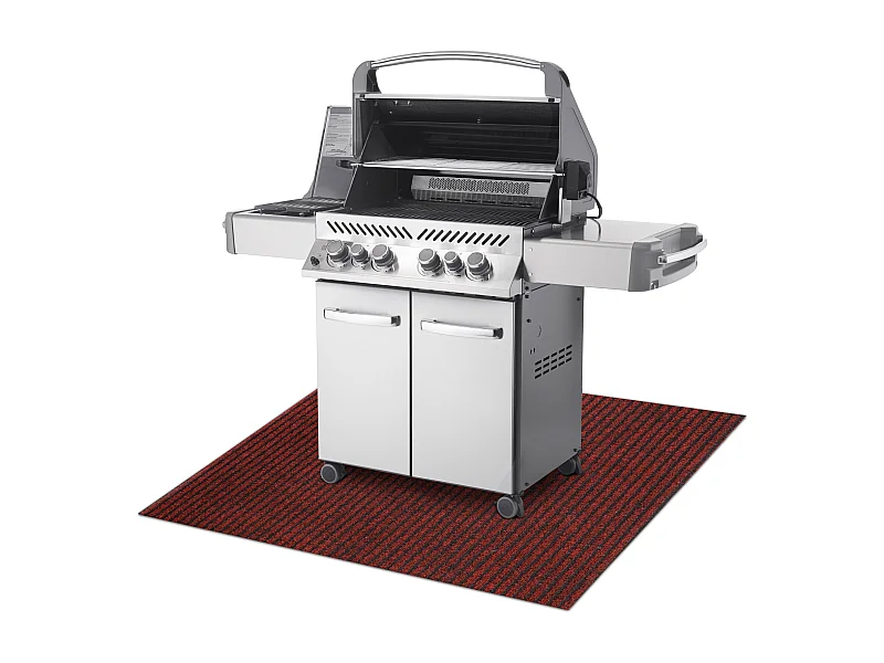 Grillschutzmatte GIN 3086 für die Terrasse, draussen - rot 100x180 cm