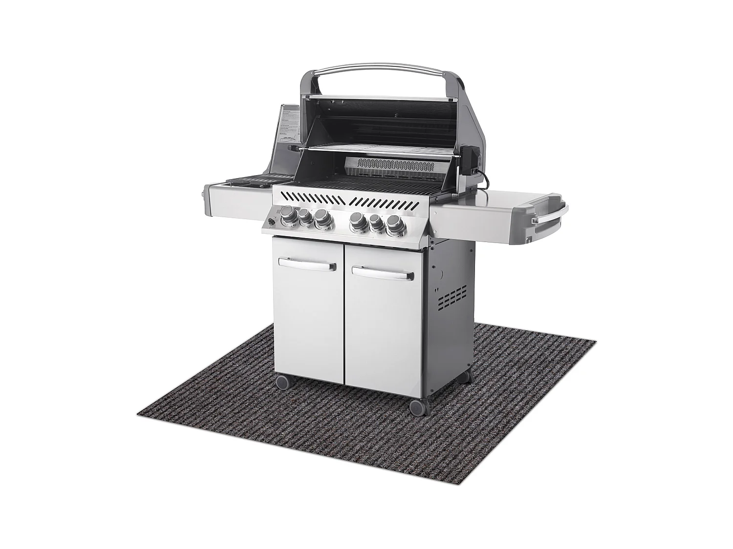 Grillschutzmatte GIN 1206 für die Terrasse, draussen - hellbraun 120x120 cm