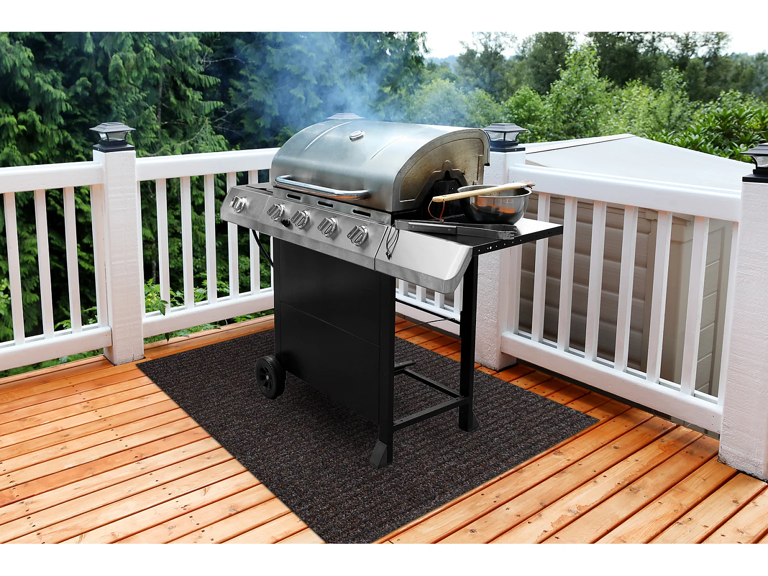 Tapis de protection pour barbecue GIN 7053 pour la terrasse, extérieu 120x150 cm