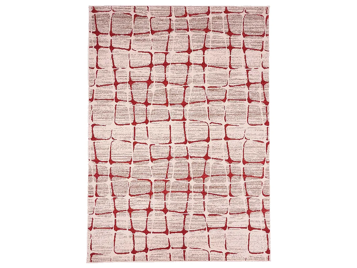 tapis chambre 60x110 tissé beige rectangle motif géométrique LYN49 SOFIA