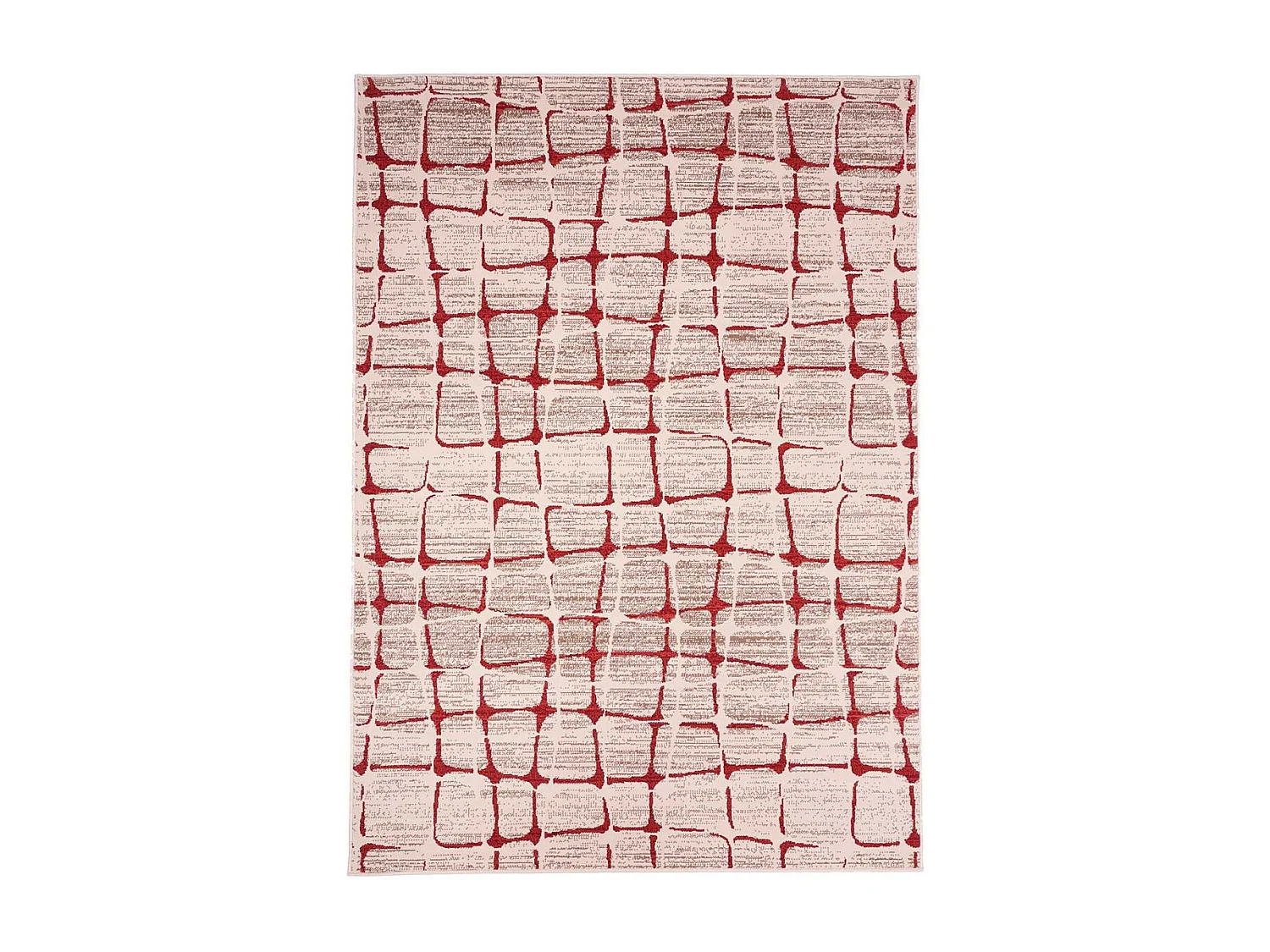 tapis chambre 60x110 tissé beige rectangle motif géométrique LYN49 SOFIA