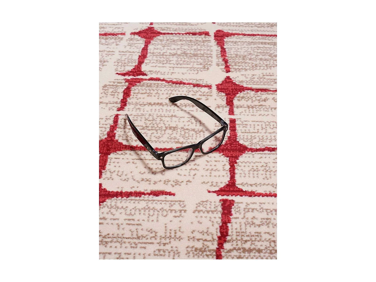 tapis chambre 60x110 tissé beige rectangle motif géométrique LYN49 SOFIA