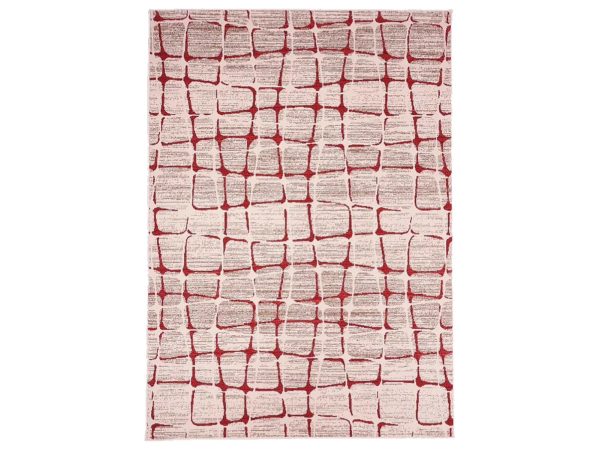 tapis chambre 60x110 tissé beige rectangle motif géométrique LYN49 SOFIA