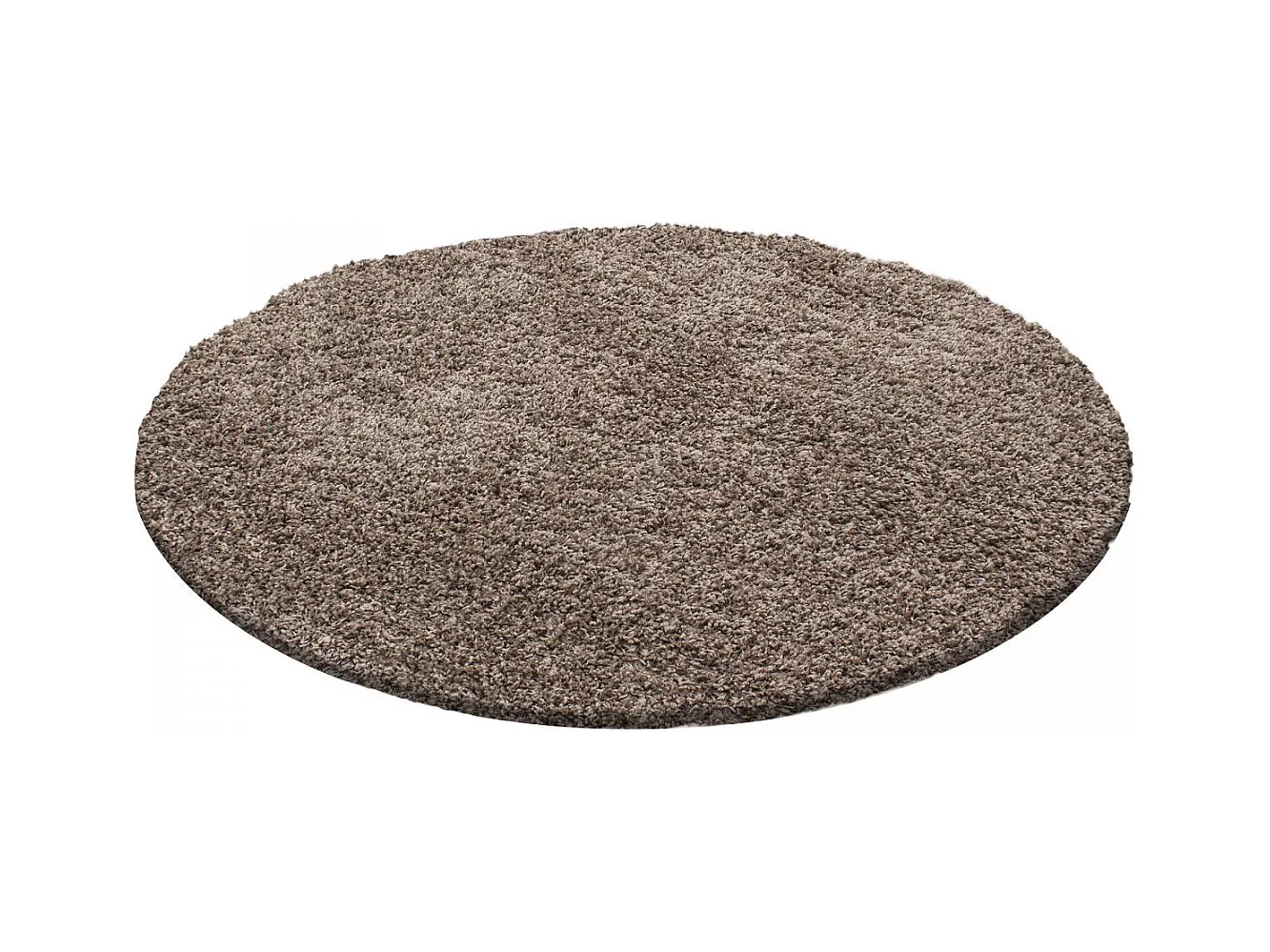 Tapis poils longs shaggy 240x340 rectangle tissé mocca motif uni UNI L