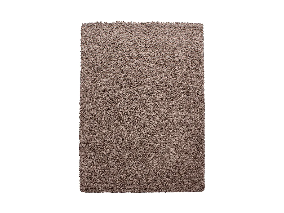 Tapis poils longs shaggy 240x340 rectangle tissé mocca motif uni UNI L