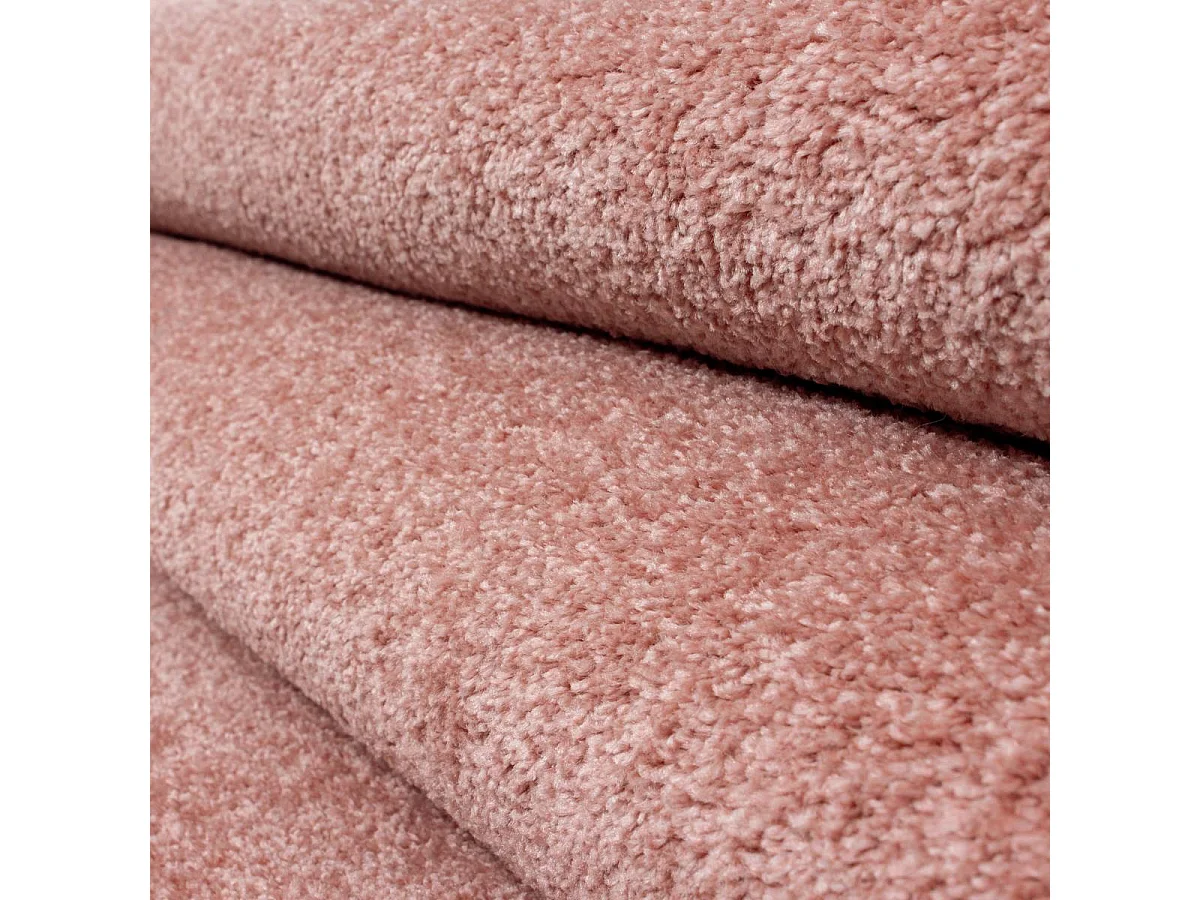 tappeto per camera da letto 120x170 tessuto rettangolo rosa tinta unita SOULA