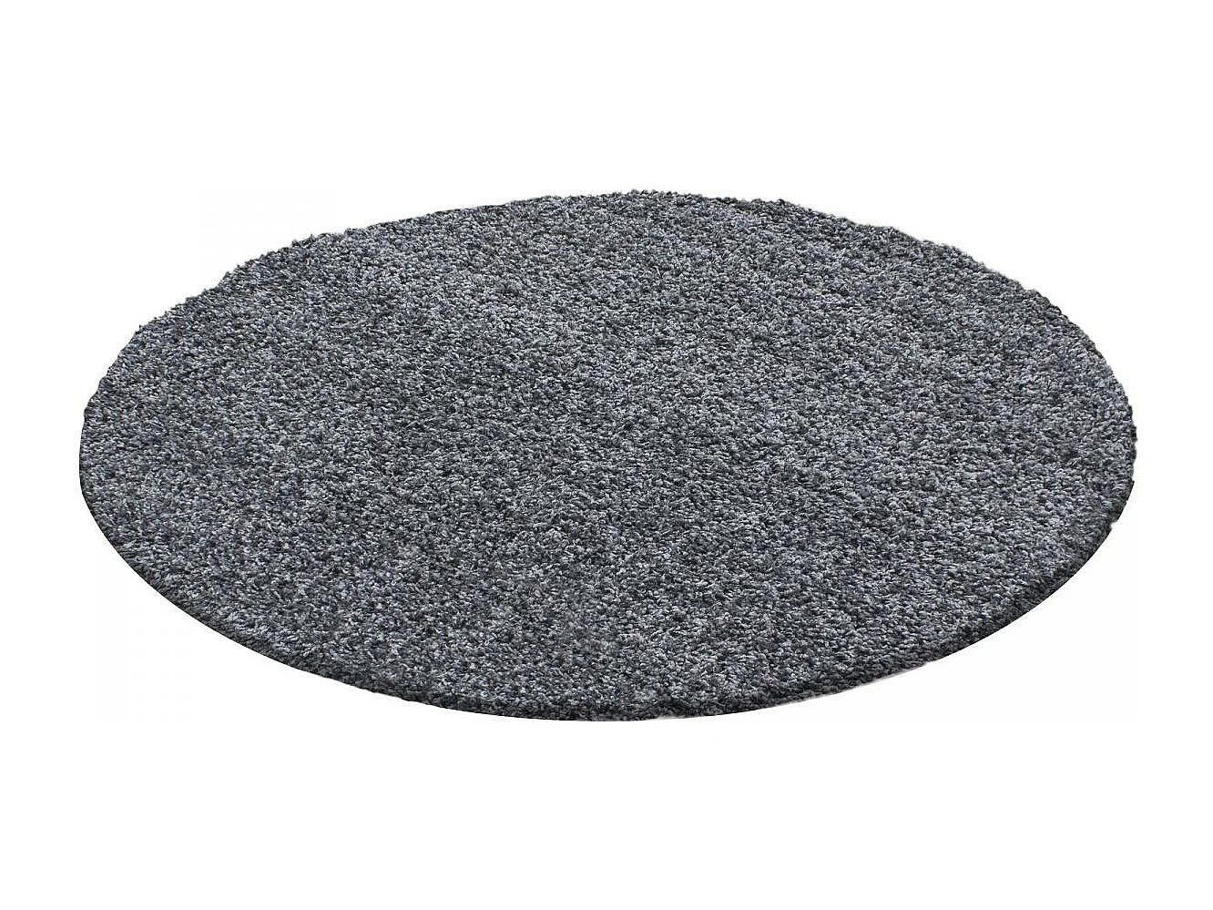 Tapis poils longs shaggy 140x200 rectangle tissé gris motif uni UNI L