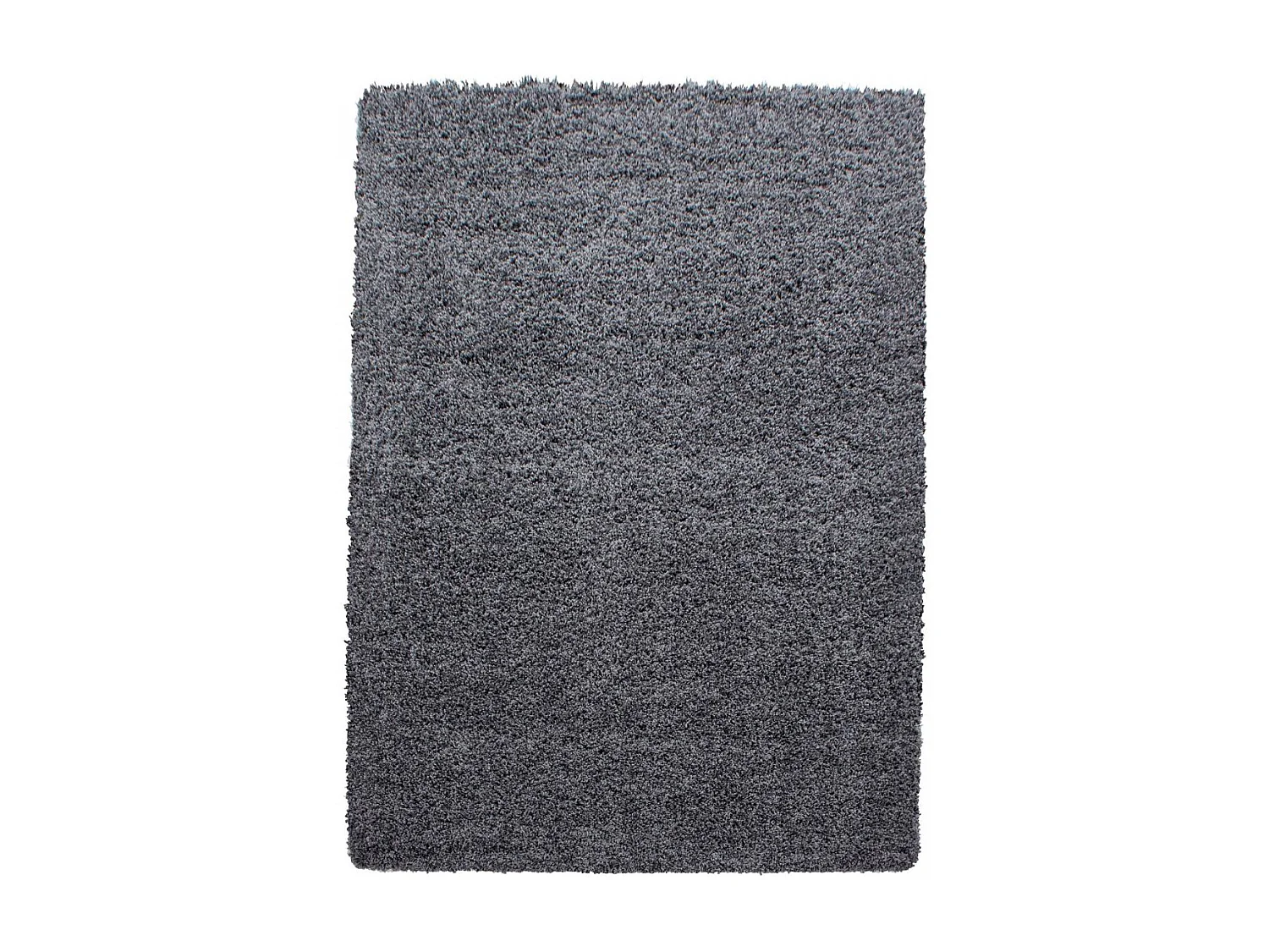Tapis poils longs shaggy 140x200 rectangle tissé gris motif uni UNI L