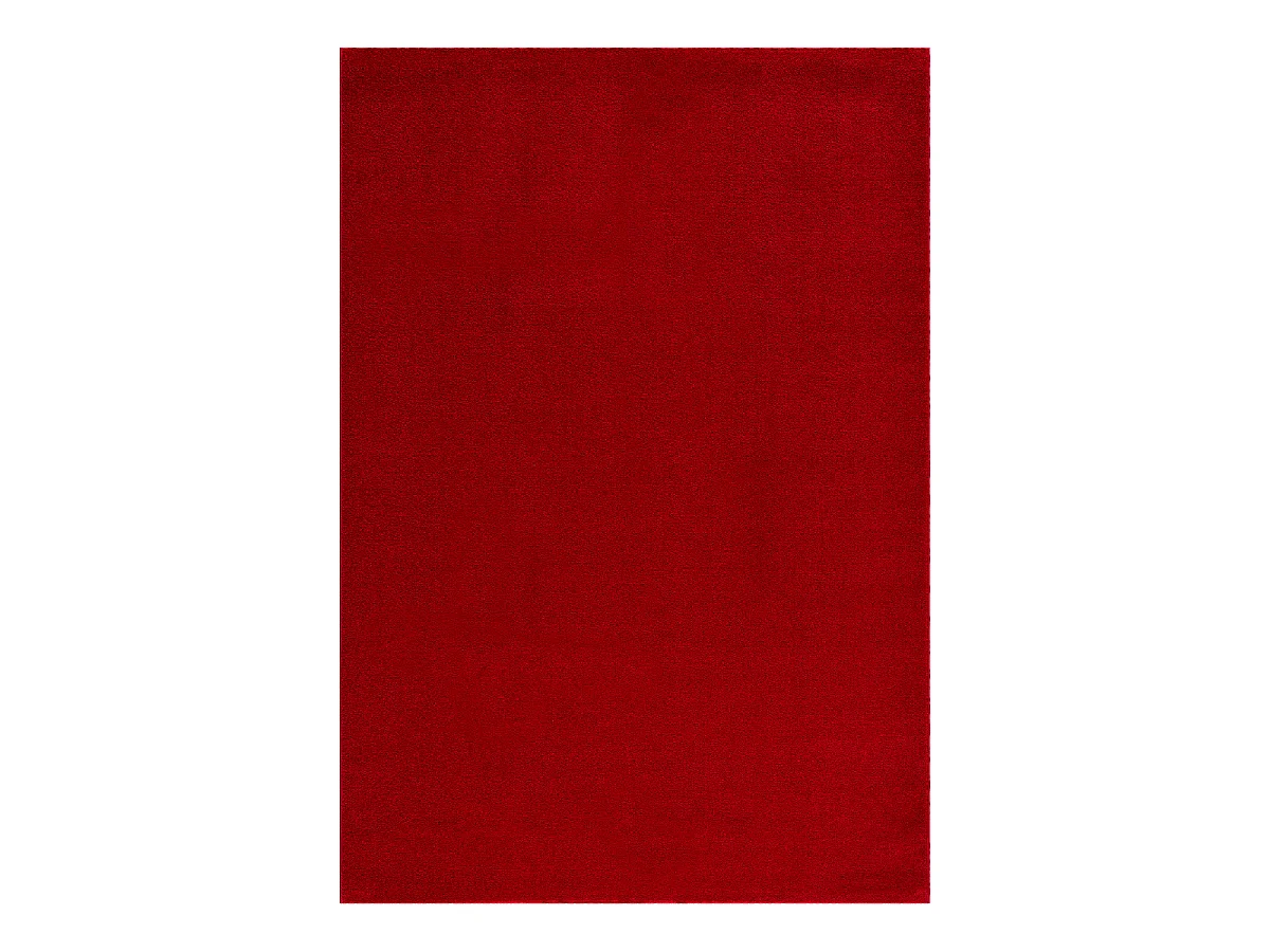 tapis couloir 80x200 tissé rouge rectangle motif uni NOSSA