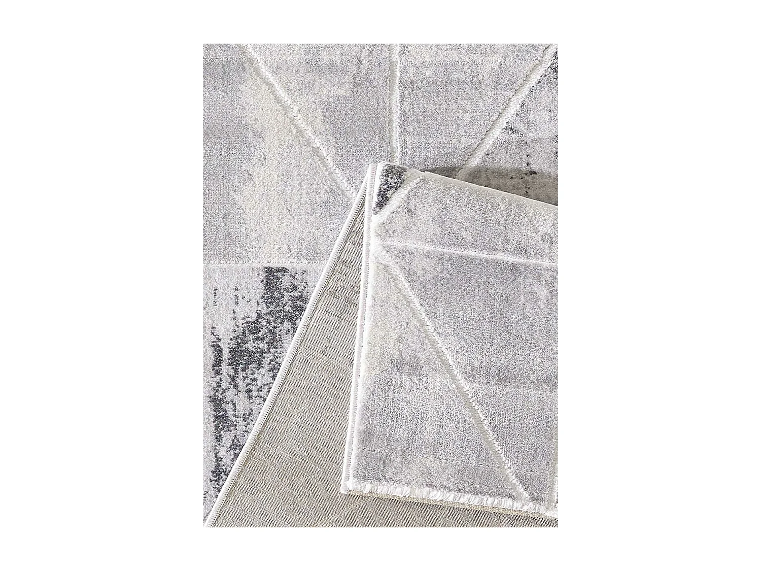 tapis salle à manger 200x280 tissé gris clair rectangle motif géométrique