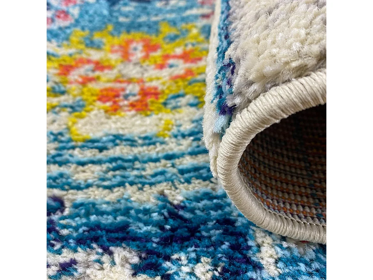 Tapis orient 160x230 rectangle rouge et vert tissé motif classique OLMA