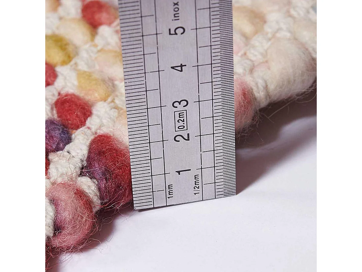 Tapis kilim 240x340 rectangle fait à la main en laine mutlicolore