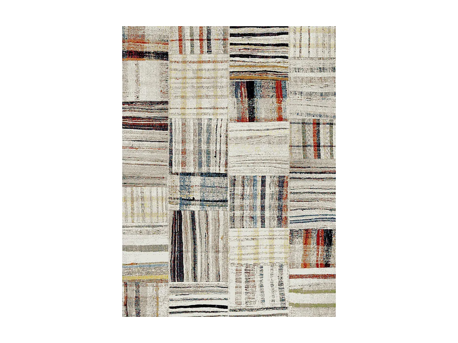 Tapis berbère 200x290 tissé motifs tribaux LYN8 MARO beige