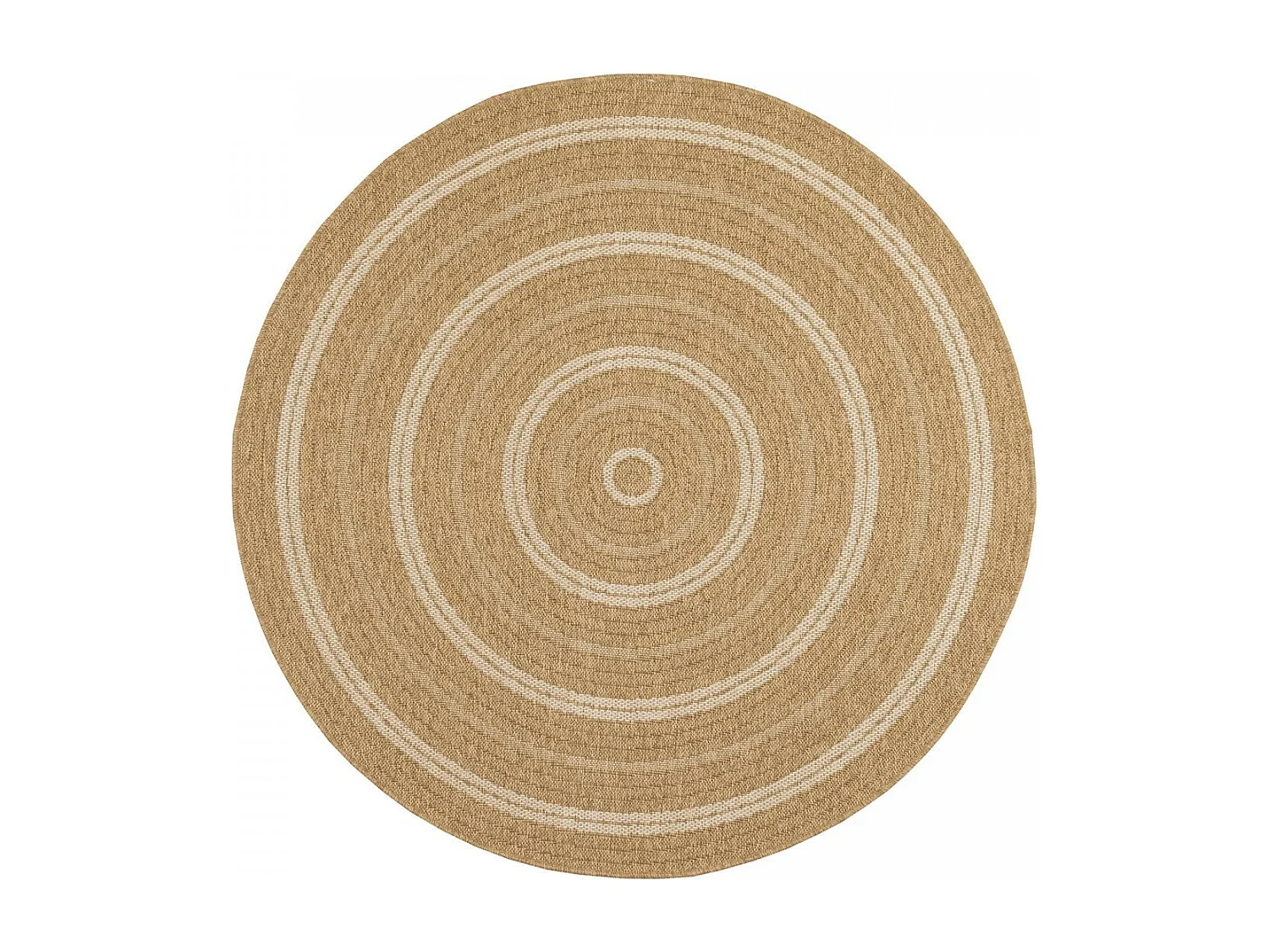 Tapis extérieur 80x150 tissé kilim beige et blanc JUTE ART 5