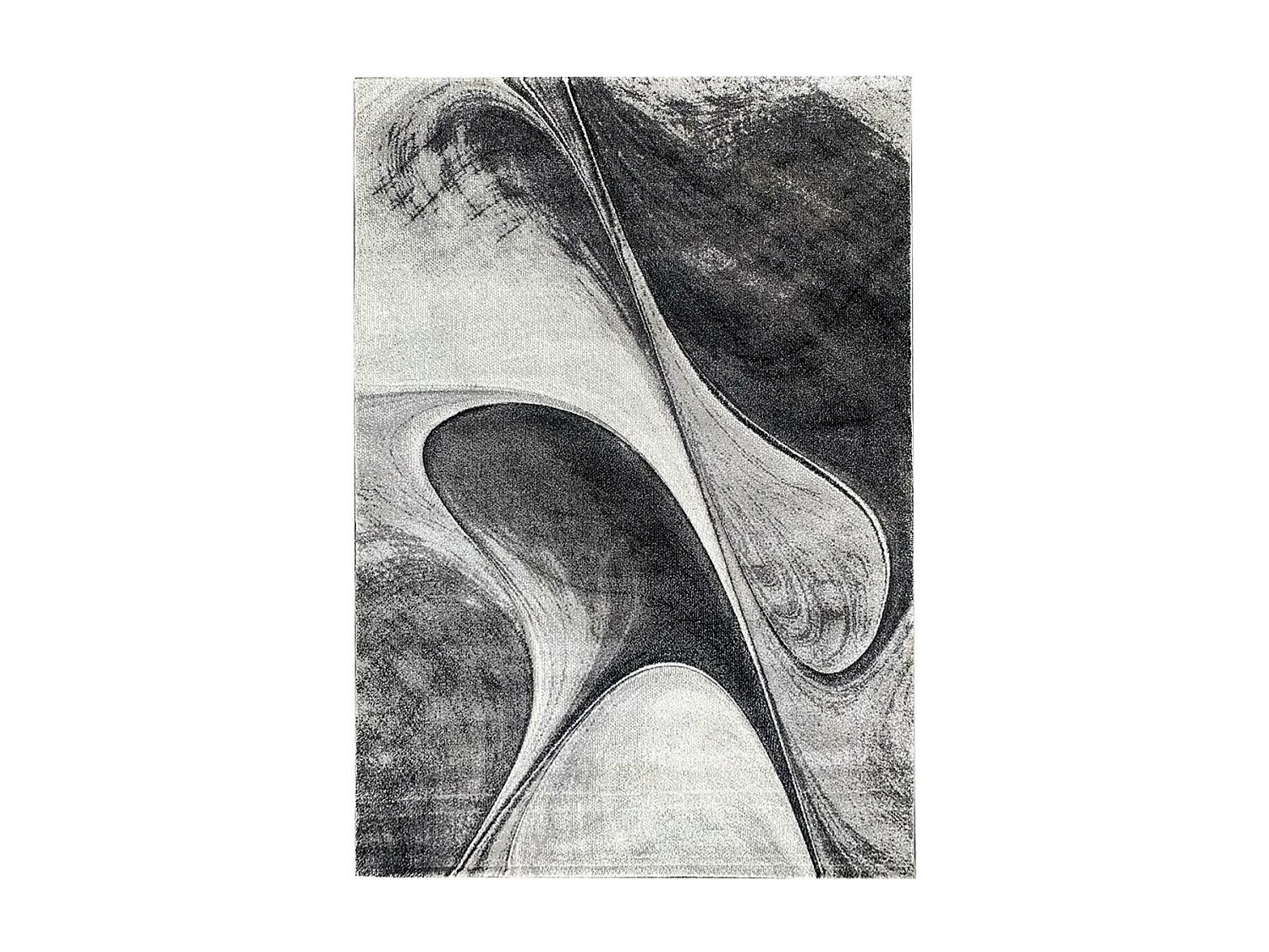 tapis salon 200x290 tissé gris rectangle motif géométrique LYN8 MADILA