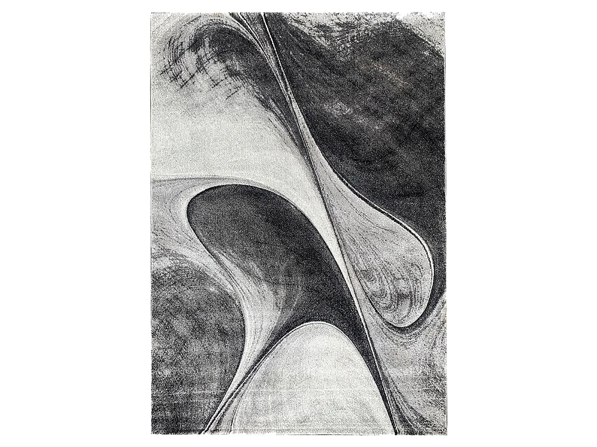 tappeto da soggiorno 200x290 intrecciato rettangolo grigio disegno geometrico MADILA