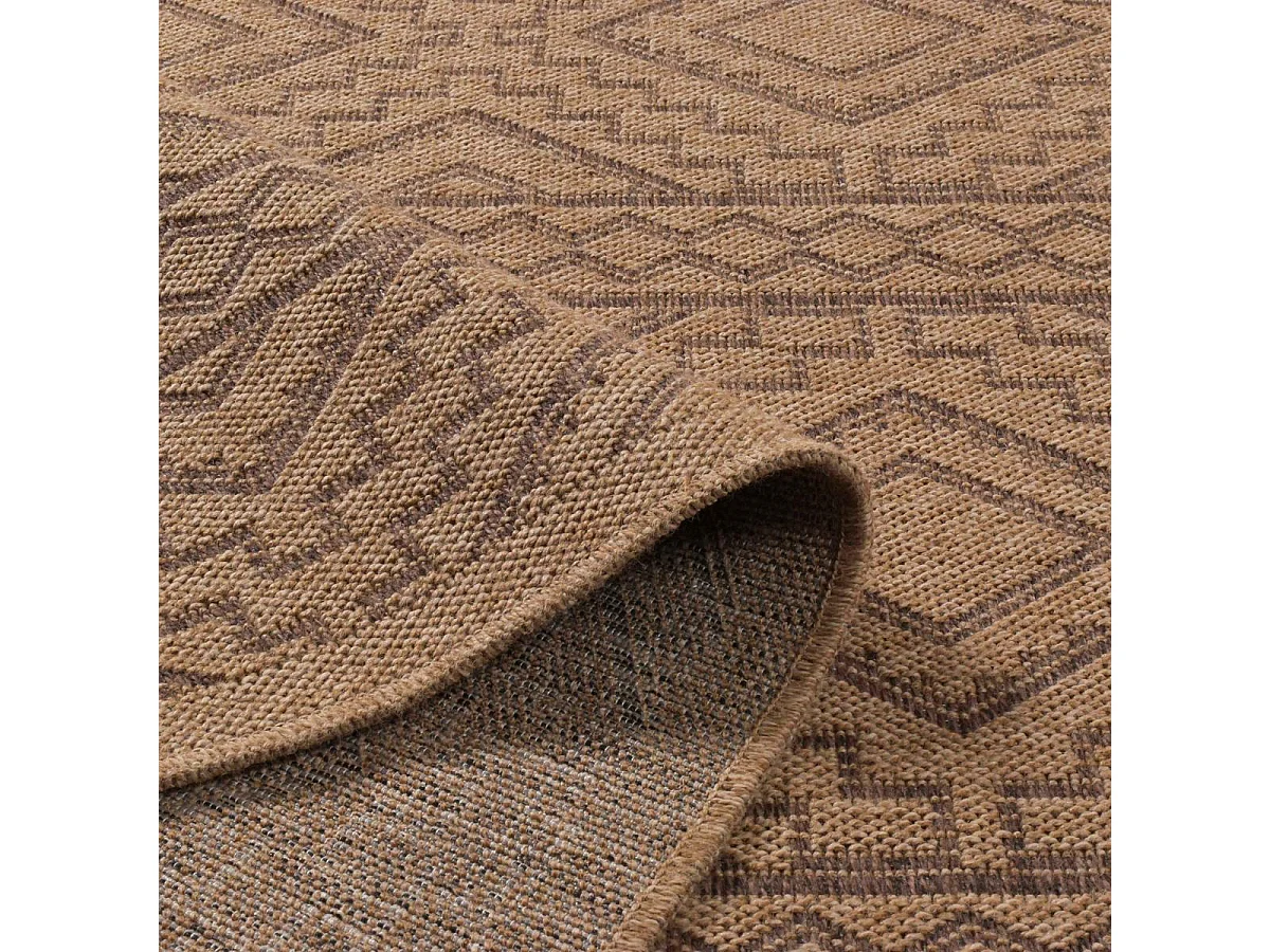 Tappeto da esterno 50x80 intrecciato marrone kilim JUTE ART 2