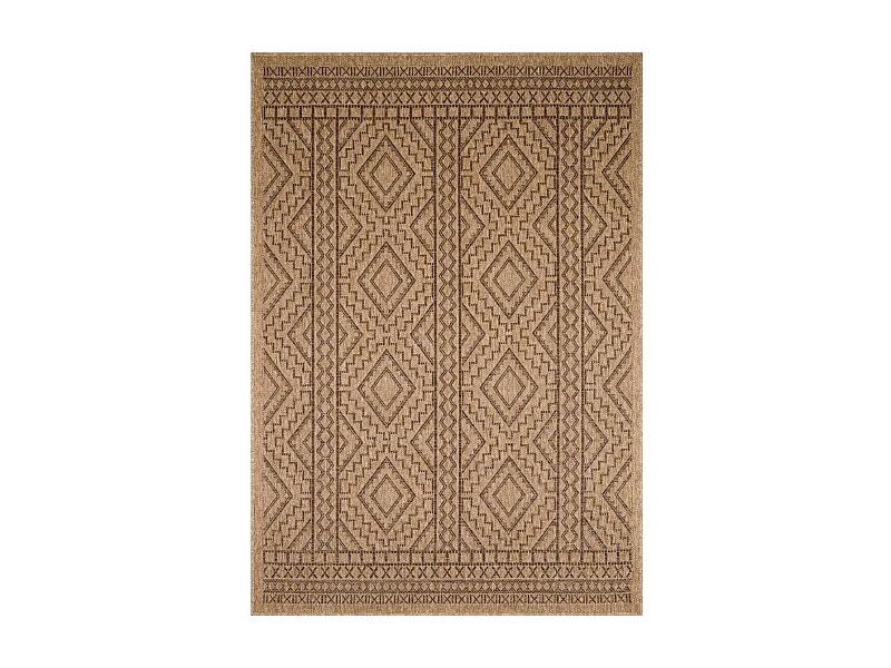 Tapis extérieur 50x80 tissé kilim marron JUTE ART 2