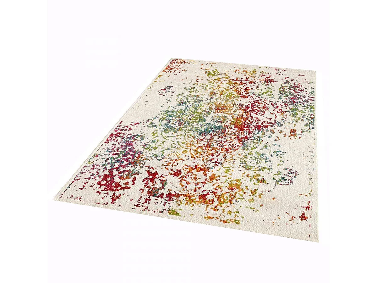 Tappeto orientale 60x110 rettangolo multicolore intrecciato motivo ancestrale DESTRUCT 2