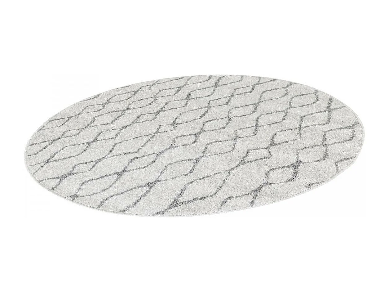 Tapis berbère 120x170 tissé motif ethnic BALANIO crème et gris