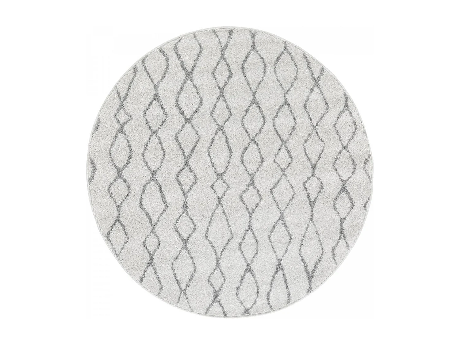 Tapis berbère 120x170 tissé motif ethnic BALANIO crème et gris