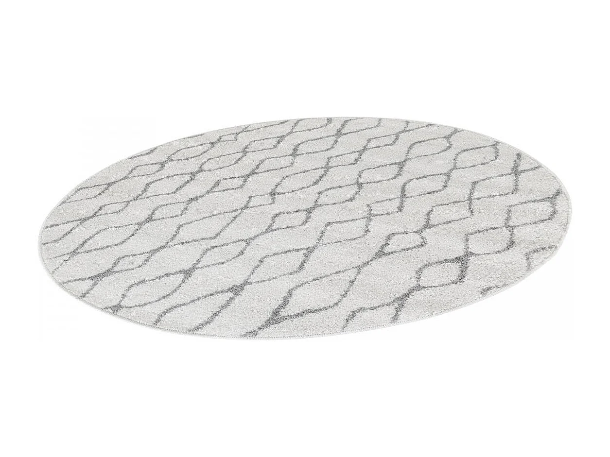 Tappeto berbero 120x170 tessuto modello etnico BALANIO crema e grigio