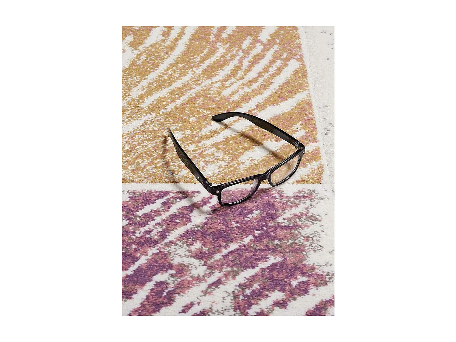 tapis chambre 80x150 tissé multicolore rectangle motif géométrique PASTY