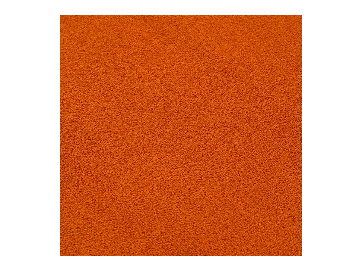 tapis entrée 60x110 tissé orange rectangle motif uni NOSSA