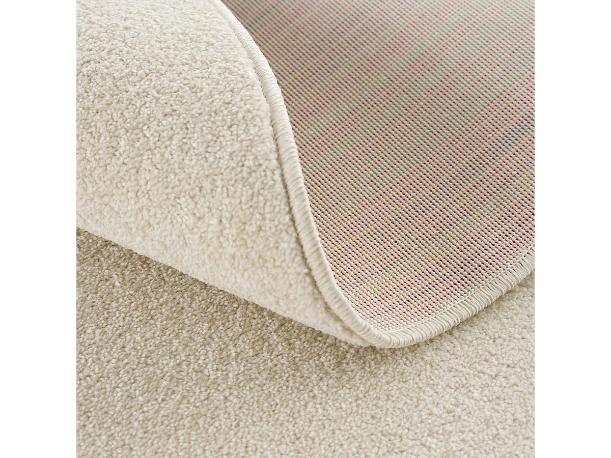 tapis cuisine 80x150 tissé crème rectangle motif uni NOSSA