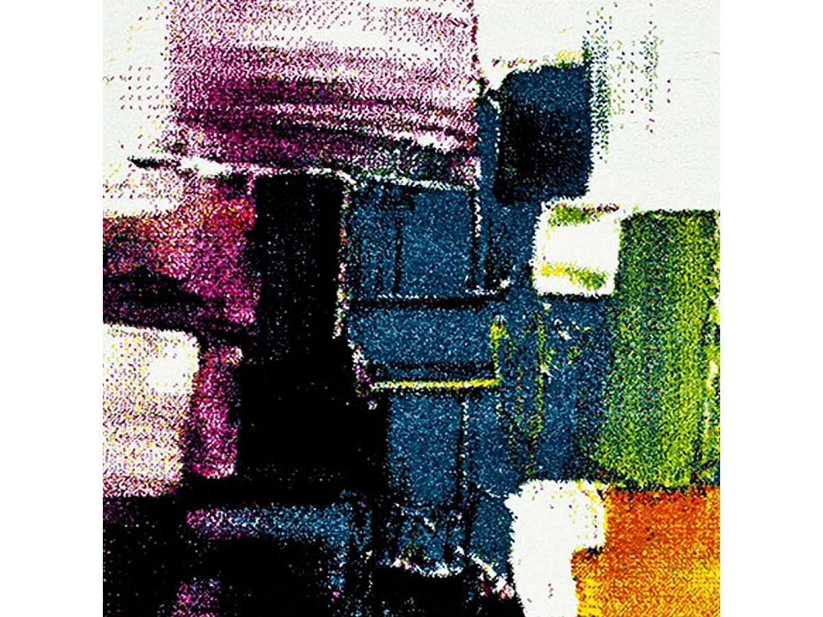 Tapis salon et chambre tissé motif abstrait LYN8 BELO 3